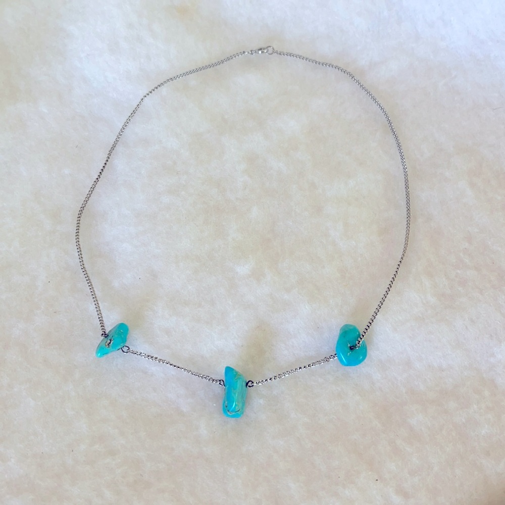 Boho Tumbled Turquoise Necklace